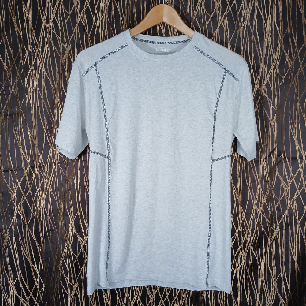 Cariloha Bamboo Fit T-Shirt Mens Small Gray Performance Activewear Short Sleeve